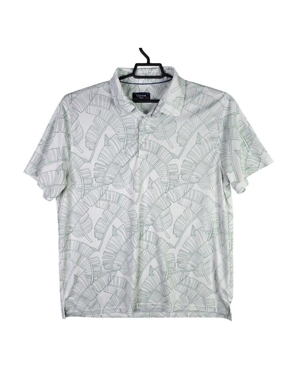 Mens Visitor Premium Green Leaf Polo Shirt 4-way stretch Polyester Size XXL - Picture 1 of 8